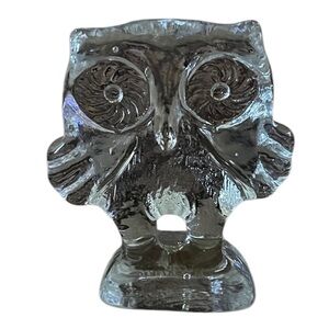 Summa Gallery Crystal Glass Wise Hoot OWL Figurine